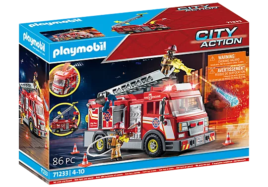 Fire Truck with Flashing Lights - Ages 4+