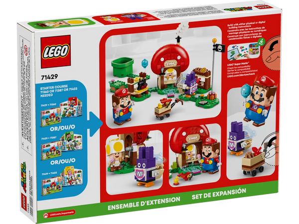 Lego: Super Mario Nabbit at Toad's Shop Expansion Set - Ages 7+