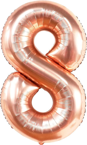 34" Balloon: Giant Number 8 - Multiple Colours Available