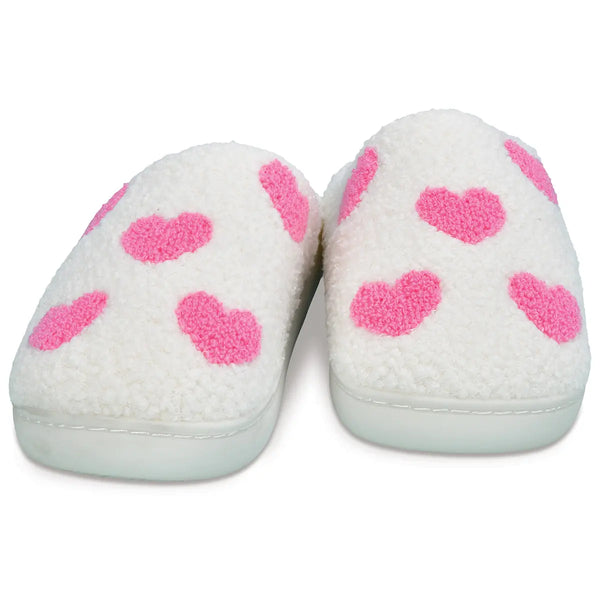 Slippers: Heart Slippers - Multiple Sizes Available