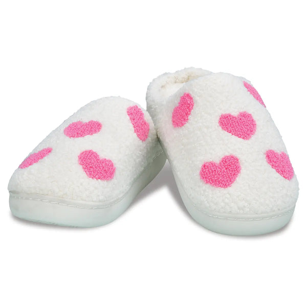 Slippers: Heart Slippers - Multiple Sizes Available