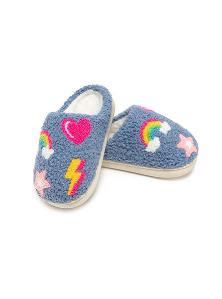 Slippers - Kids - Iconic Symbols - Blue