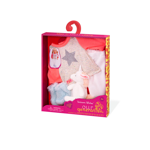 OG: 18" Doll Outfit - Unicorn Wishes - Ages 3+