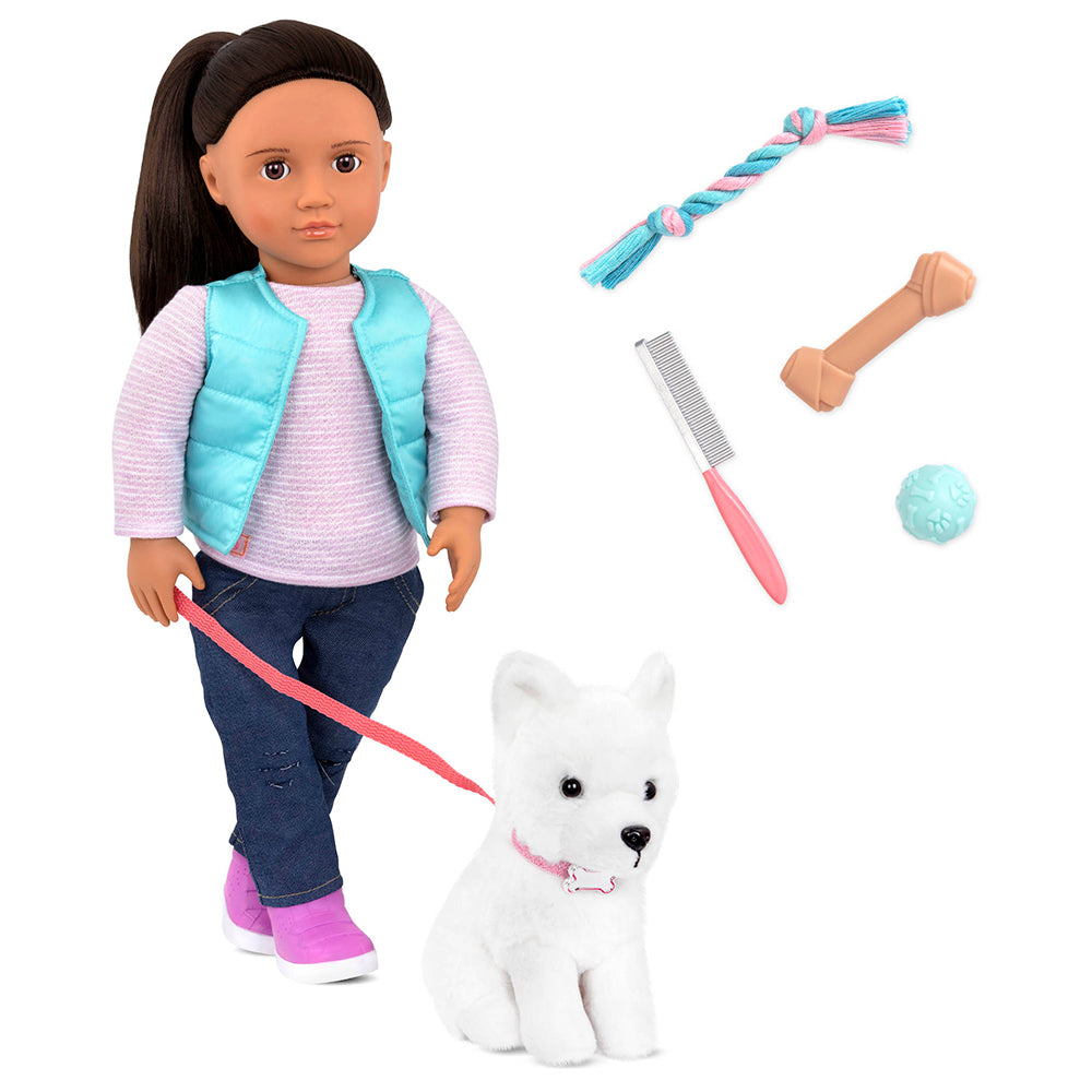 Cassie: 18" Doll with her Dog - Ages 3+