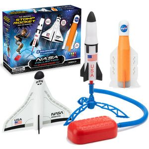 Stomp Rocket: NASA Collection with 3 Rockets - Ages 5+