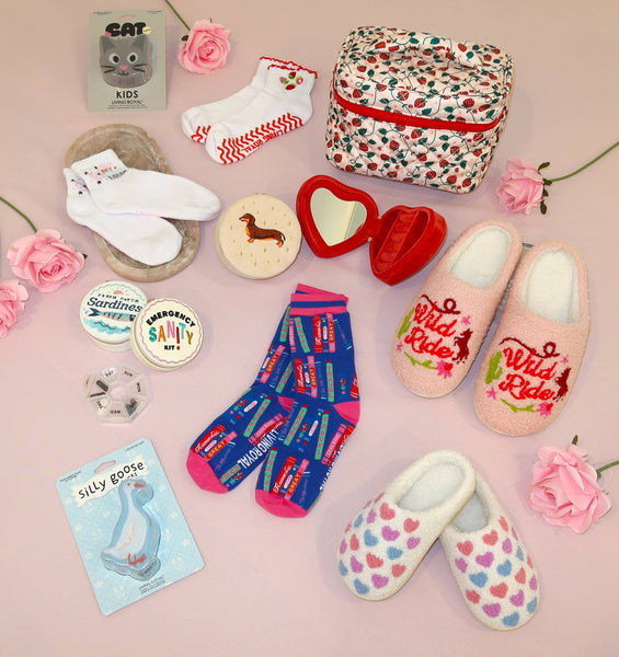 Slippers - Kids - Pastel Hearts - White