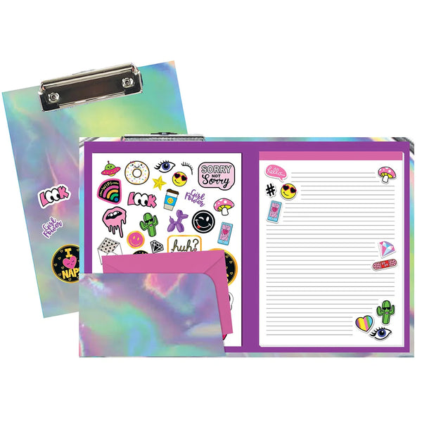 IS: Silver Holographic Clipboard Set - Ages 6+