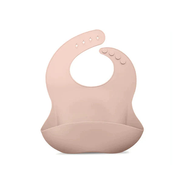 Noüka: Silicone Bib - Soft Blush - Ages 6mths+