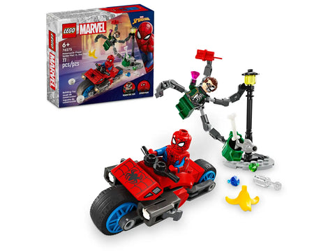 Lego: Marvel Motorcycle Chase: Spider-Man vs. Doc Ock - Ages 6+