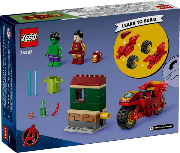 Lego: Marvel Iron Man with Bike and The Hulk - Ages 4+