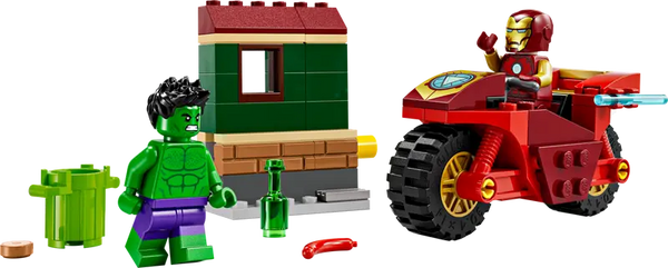 Lego: Marvel Iron Man with Bike and The Hulk - Ages 4+