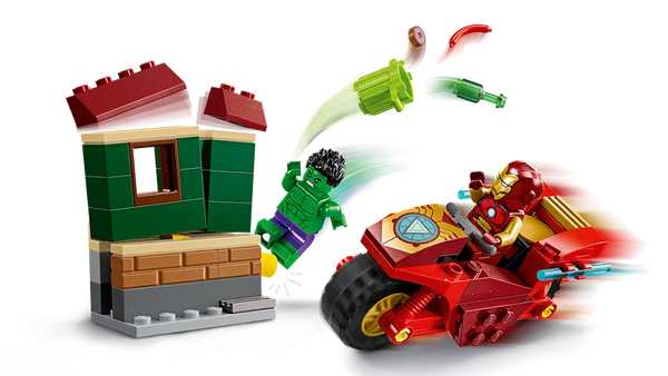 Lego: Marvel Iron Man with Bike and The Hulk - Ages 4+