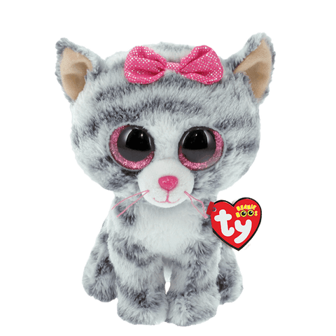 TY: Beanie Boos - Kiki - Cat Grey -  Ages 3+