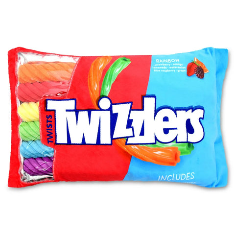 IS: Rainbow Twizzlers Packaging Fleece Plush Pillow - Ages 4+