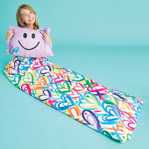 IS: Corey Paige Hearts Sleeping Bag Set - Ages 3+