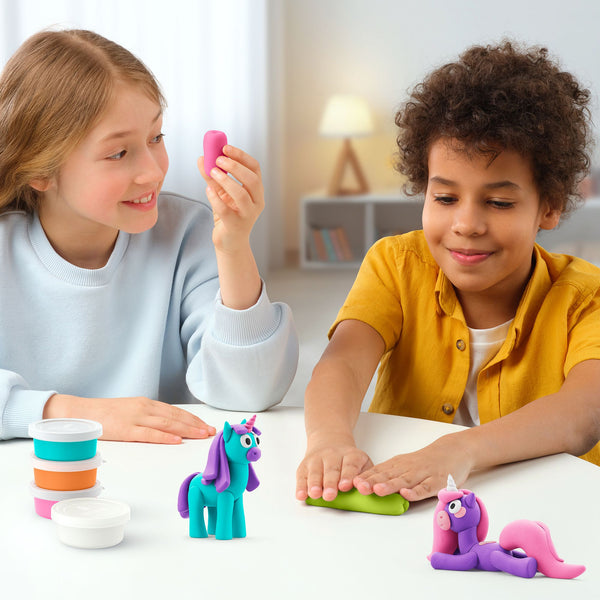 Rainbow Unicorns Air-Dry Modelling Clay Set