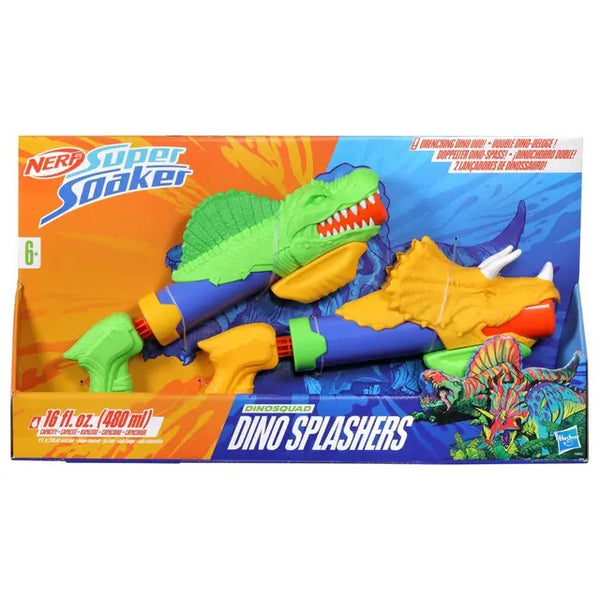 Nerf: Super Soaker Dinosquad Dino Splashers, 2 Pack - Ages 6+