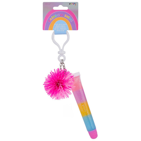IS: Rainbow Shine Lip Gloss and Keychain Set - Ages 6+