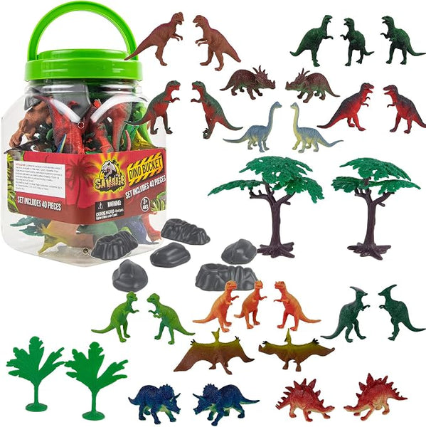 Dino Bucket 40 Piece Playset