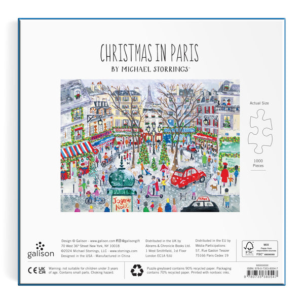 1000 Piece Puzzle: Michael Storrings Christmas in Paris  - Ages 12+