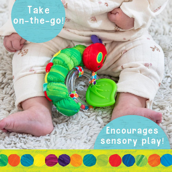 Eric Carle's the Very Hungry Caterpillar Ring Rattle with Beads