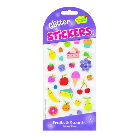 Glitter Stickers: Fruits & Sweets - Ages 3+