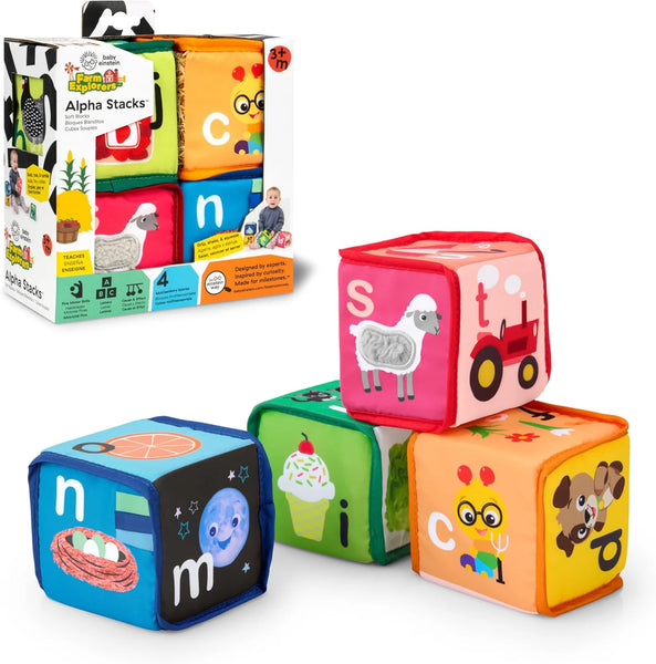 Baby Einstein: Alpha Stacks Soft Blocks - Ages 3m+