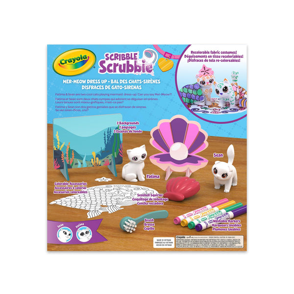 Crayola Scribble Scrubbie Mer-Meow Dress Up Playset