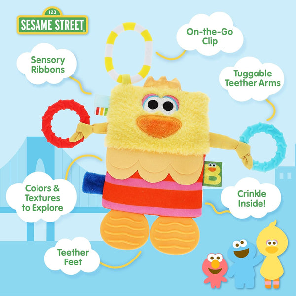Sesame Street's Big Bird Tug & Tag Plush Sensory Toy