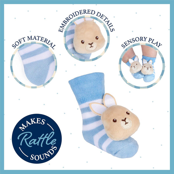 Beatrix Potter's Peter Rabbit Foot Rattles Baby Socks