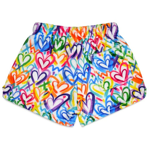 IS: Corey Paige Hearts Plush Shorts: Multiple Sizes Available