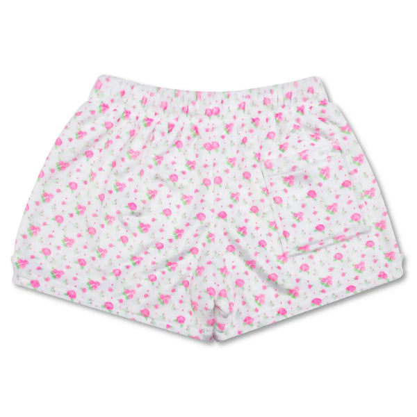Pretty in White Plush Pajama Shorts - Multiple Sizes