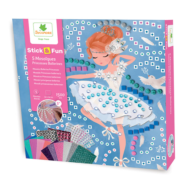 Princess Mosaic Art Craft Kit - 5 Pictures DIY Activity Set