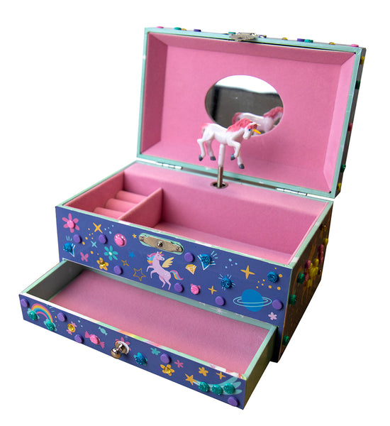 Stick'N Fun - 3D Mosaic Unicorn Music Box  - Age 5+