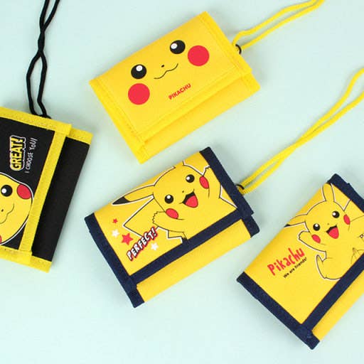 Pokémon Pikachu Velcro Neck Wallet –  Tri-Fold ID Wallet