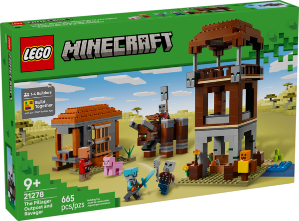 Lego Minecraft the Pillager Outpost and Ravager Building Toy