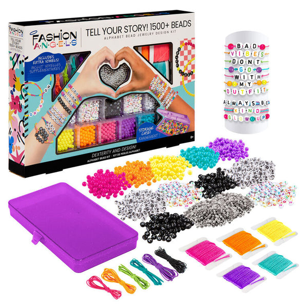 F. Angels: Tell your Story  -  Alphabet Bead Jewelry Design Kit - Ages 8+