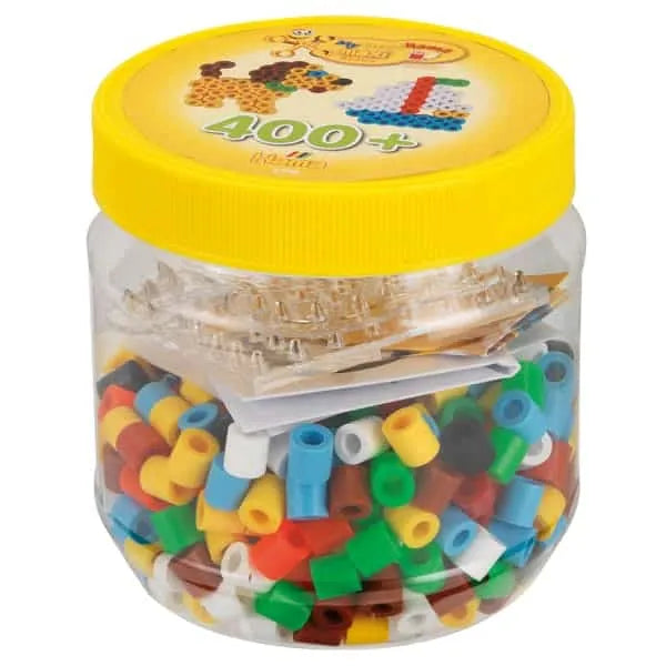 Hama: Maxi 400 Beads & Pegboards in Yellow Tub - Ages 3+