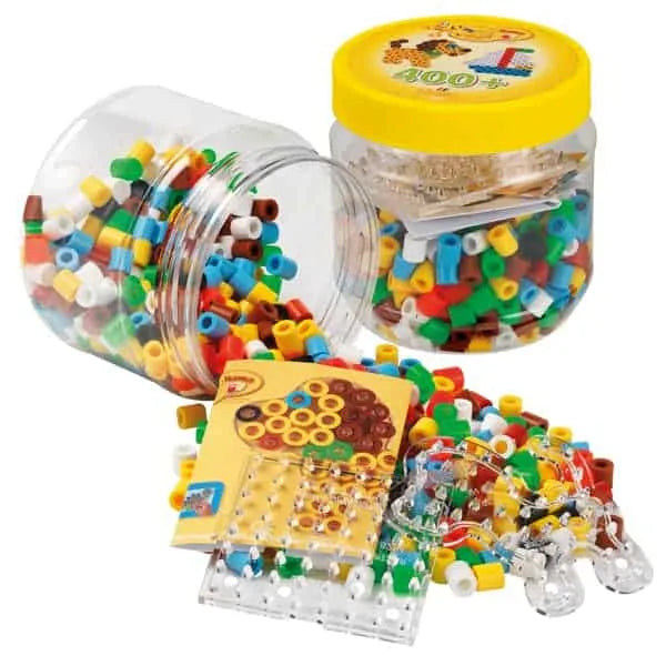 Hama: Maxi 400 Beads & Pegboards in Yellow Tub - Ages 3+
