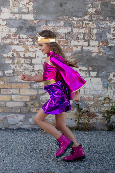 GP: Superhero Star Dress, Cape & Headpiece - Size 5-6