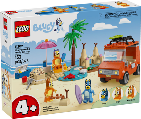 Lego: Bluey's Beach & Family Car - Ages 4+