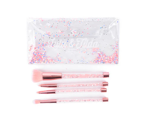 GP: Lulu & Tilda Glam Girl Glitter 5 Piece Brush set with Bag - Ages 6+