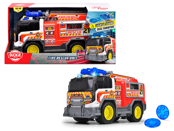 Dickie: City Heroes - Fire Rescue Unit with Lights & Sound: 30cm - Ages 3+