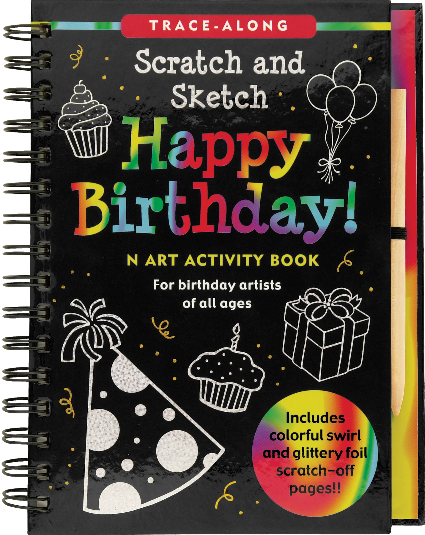 AB: Scratch and Sketch Art Activity Book - Happy Birthday - Ages 5+