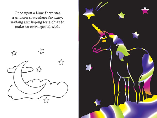 AB: Scratch and Sketch Art Activity Book: Unicorn Adventure - Ages 5+