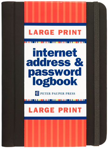 Internet Address & Password Logbook: Large Print