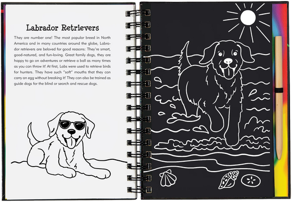 AB: Scratch and Sketch Art Activity Book: Puppies - Ages 5+