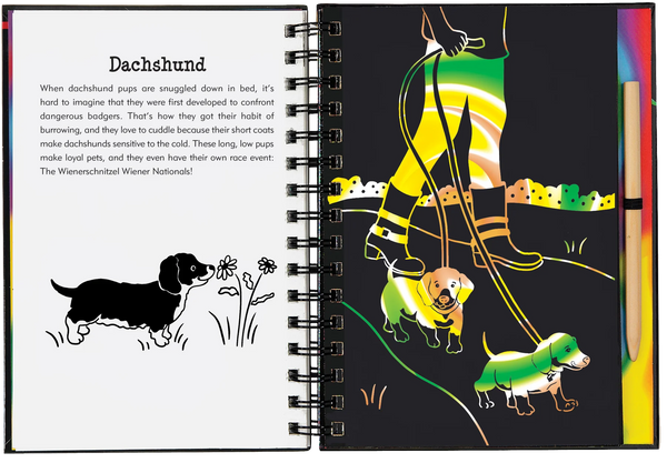 AB: Scratch and Sketch Art Activity Book: Puppies - Ages 5+