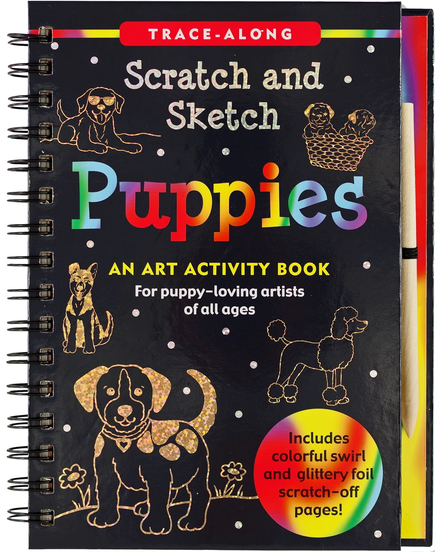 AB: Scratch and Sketch Art Activity Book: Puppies - Ages 5+