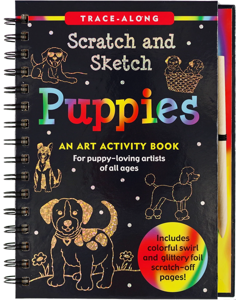 AB: Scratch and Sketch Art Activity Book: Puppies - Ages 5+